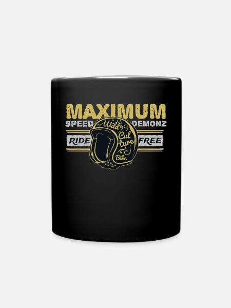 Maximum Speed Motorbike - Full Colour Mug - black