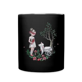 The Easter Lamb - Kunst für Tierrechte - Tasse einfarbig - Schwarz - Vorne