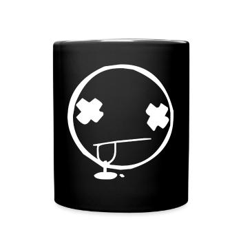 Smiley K.O schwarz - Tasse einfarbig - Schwarz - Vorne