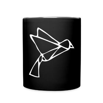 Origami Hirondelle - Mug uni - noir - Devant