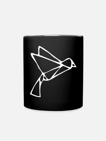 Origami Hirondelle - Mug uni - noir