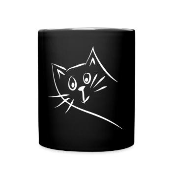 chat - Mug uni - noir - Devant