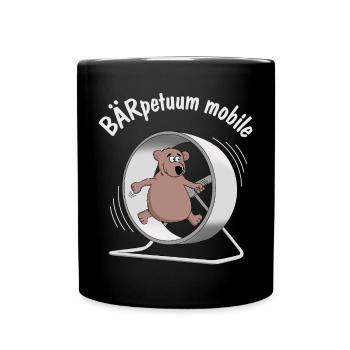 unendlich Energie - Perpetuum Mobile - Tasse einfarbig - Schwarz - Vorne