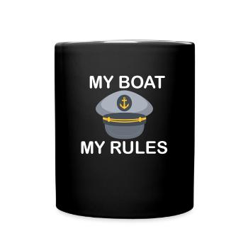 Captain - Skipper - Captain - Sailor Gift Idea - Full Colour Mug - black - Front