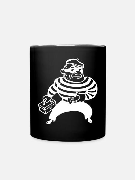 Bankräuber Panzerknacker - Tasse einfarbig - Schwarz