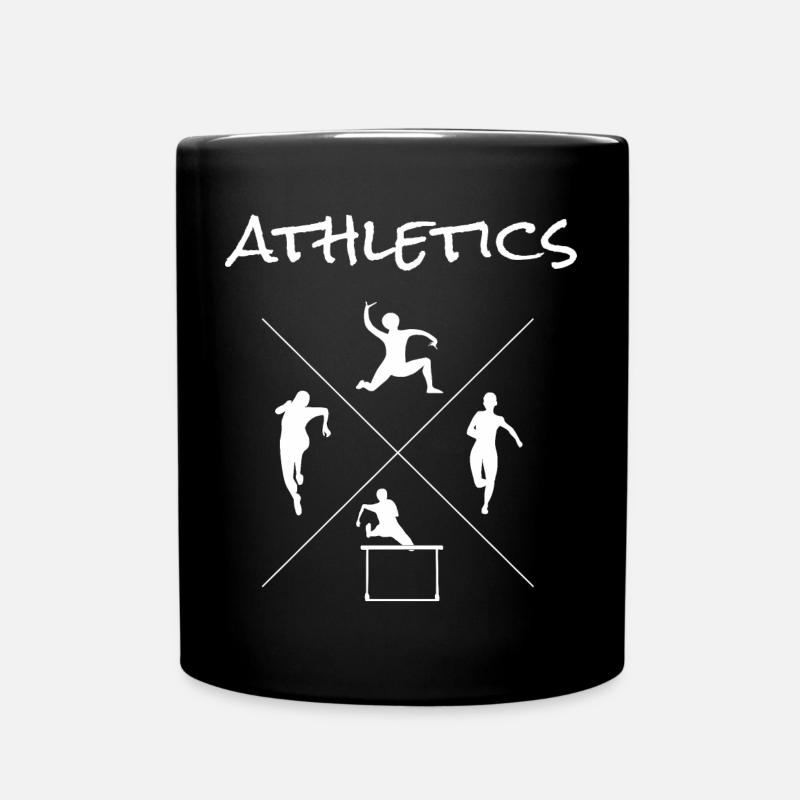 Leichtathletik Sport Shirt - Tasse einfarbig - Schwarz
