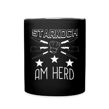 Star Koch | Kochen | Herd | Messer - Tasse einfarbig - Schwarz - Vorne