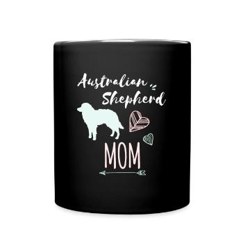 Chien cadeau maman australienne chien maman - Mug uni - noir - Devant