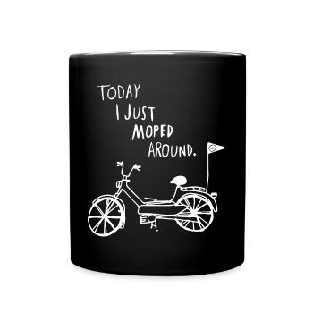 Moped - Motorrad - Tasse einfarbig - Schwarz - Vorne