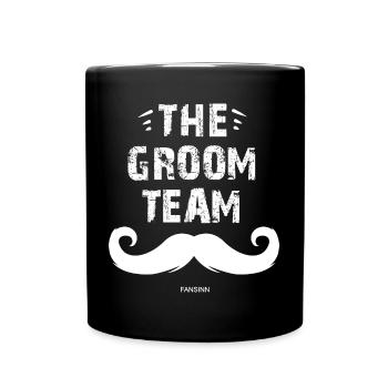 Wedding bachelorette party marriage love gift - Full Colour Mug - black - Front