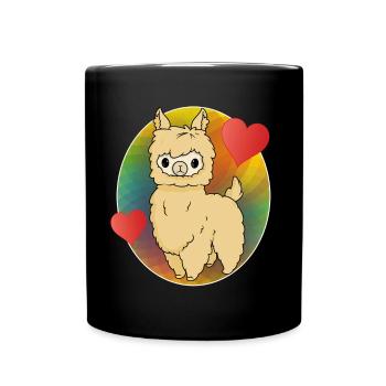 Alpagas - Mug uni - noir - Devant
