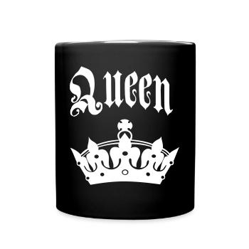 KING & QUEEN look partenaire de couronne - Mug uni - noir - Devant