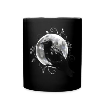 Raven Crow Moon - Full Colour Mug - black - Front