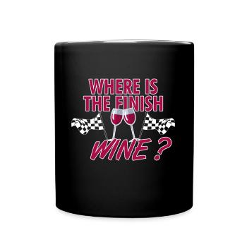 Where is the finish wine - Full Colour Mug - black - Front