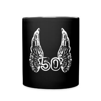Geburtstag 50 Jahre - Tasse einfarbig - Schwarz - Vorne