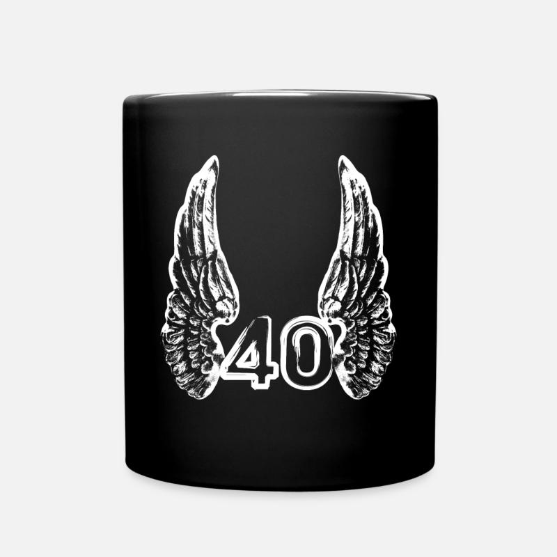Geburtstag 40 Jahre - Tasse einfarbig - Schwarz