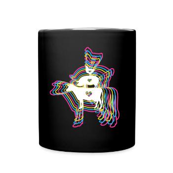 Vegan Veganer Veganerin Glitch - Tasse einfarbig - Schwarz - Vorne