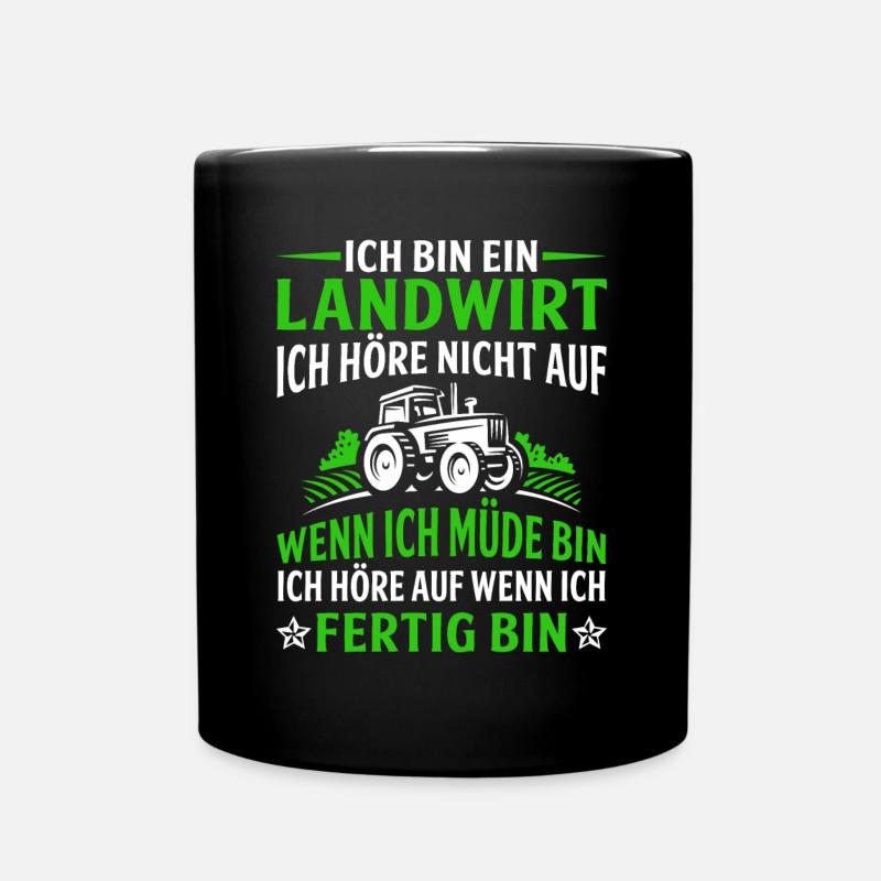 Ich bin ein Landwirt - Tasse einfarbig - Schwarz