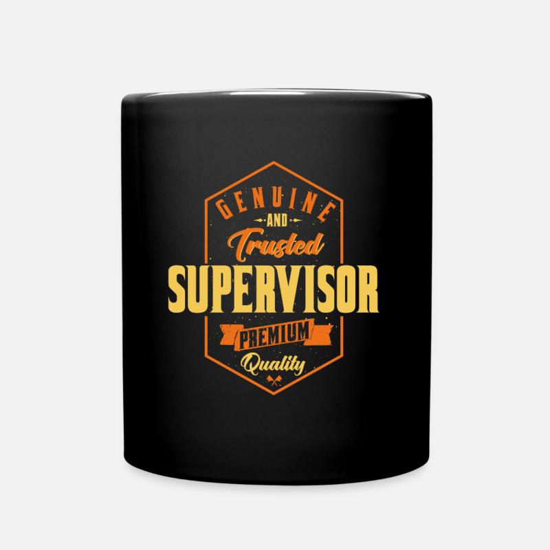 Genuine and trusted supervisor - Full Colour Mug - black