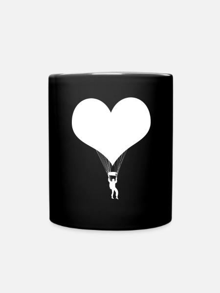 Parachute parachutisme blanc - Mug uni - noir