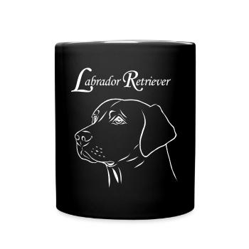 Labrador Retriever Portrait - Full Colour Mug - black - Front
