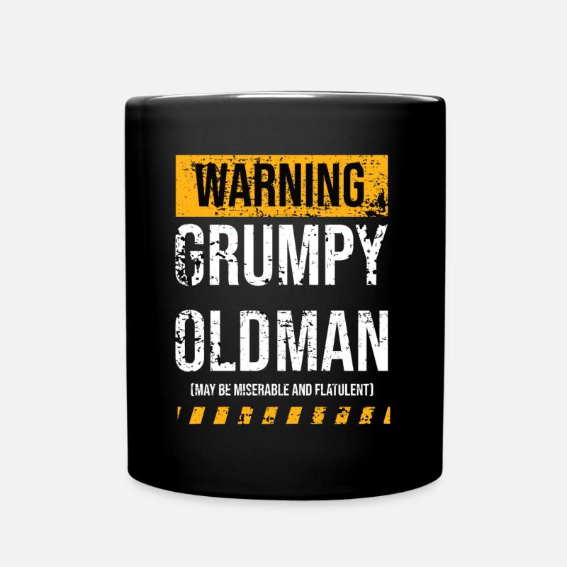AVERTISSEMENT | GRUMPY OLD MAN | Père drôle disant - Mug uni - noir