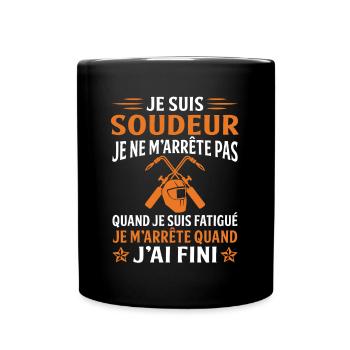 Je suis soudeur - Mug uni - noir - Devant