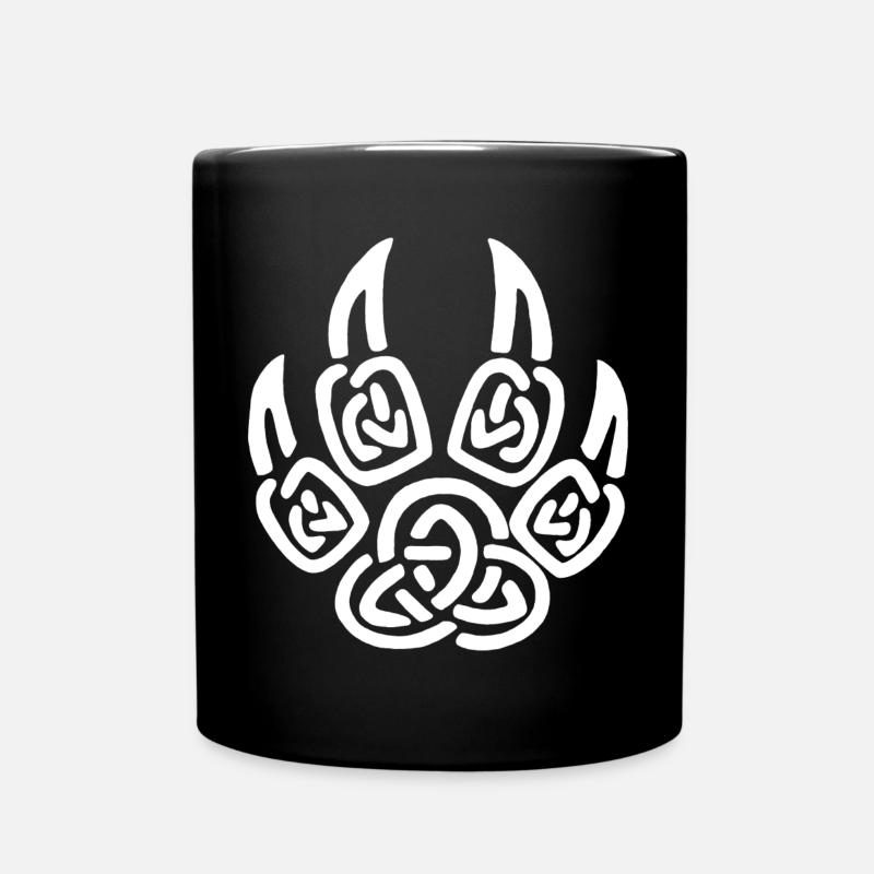 Weiße Wikinger Wolfskrallen - Tasse einfarbig - Schwarz