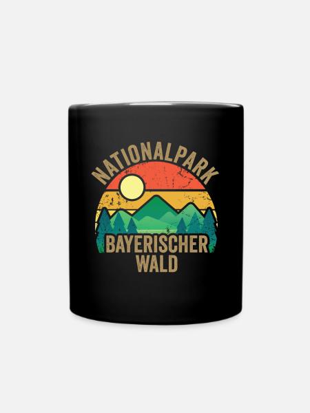 Nationalpark Bayerischer Wald - Tasse einfarbig - Schwarz