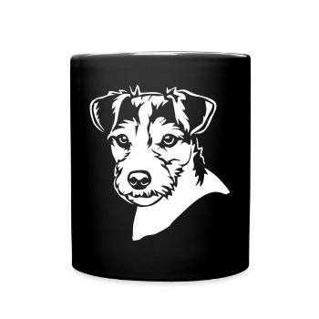 Parson Russell Terrier head "Black Edition" - Full Colour Mug - black - Front