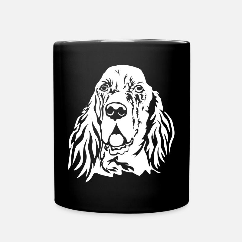 Tête de setter anglais "Black Edition" - Mug uni - noir