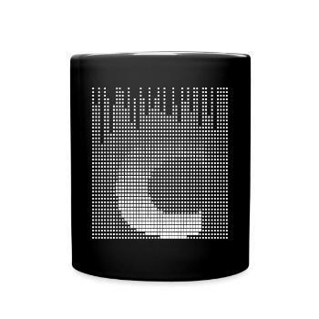 Letter C, Name, der Buchstabe C - Tasse einfarbig - Schwarz - Vorne