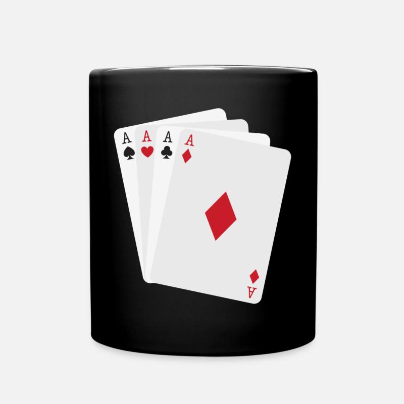 Quatre As Minimalistes - Tasse einfarbig - Schwarz