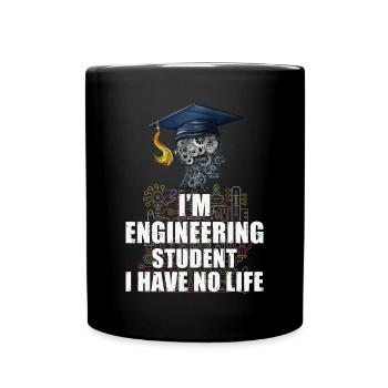 Engineer Student - Full Colour Mug - black - Front