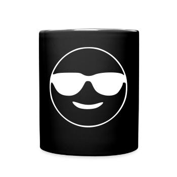 Emoji Cool Croquis blanc - Mug uni - noir - Devant