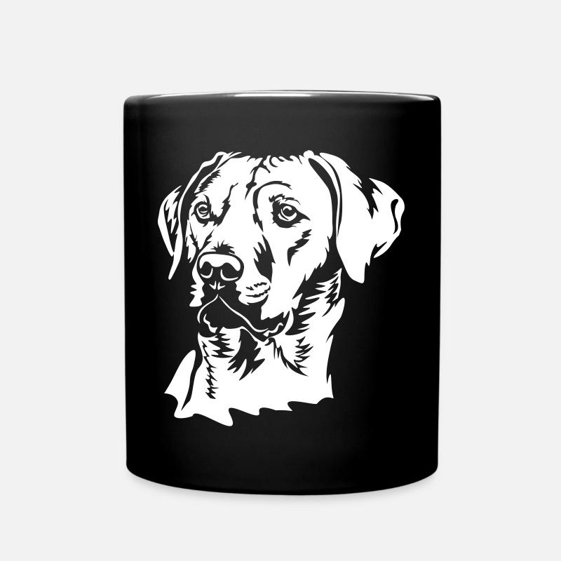 Rhodesian Ridgeback Kopf "Black Edition" - Tasse einfarbig - Schwarz