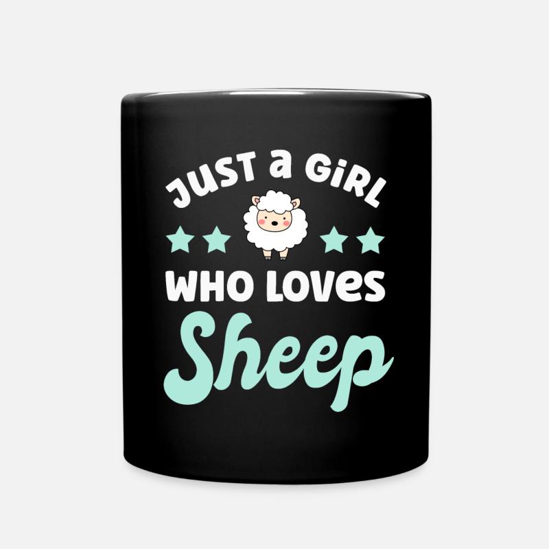 Sheep Sheep - Full Colour Mug - black
