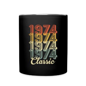 Classic 1974 retro t-shirt 1974 - Mug uni - noir - Devant