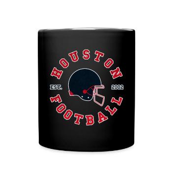 Houston Football Retro Logo - Tasse einfarbig - Schwarz - Vorne
