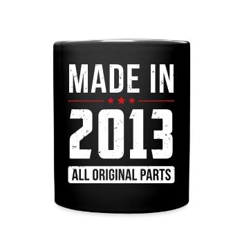 Made In 2013 - All Original Parts - Birthday - Full Colour Mug - black - Front