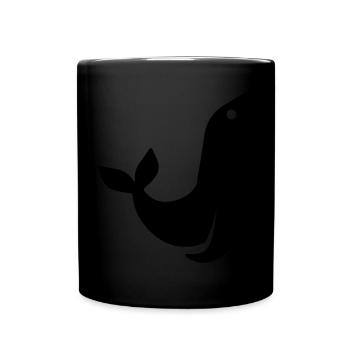 seehund tier - Tasse einfarbig - Schwarz - Vorne