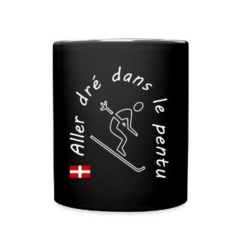 Skieur Fantaisie Inspirante - Mug uni - noir - Devant