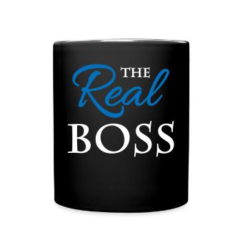 The real boss - Full Colour Mug - black - Front