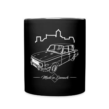 Wartburg 353 - Fabriqué à Eisenach - Culte de la RDA - Mug uni - noir - Devant