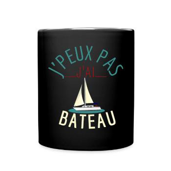 j'peux pas j'ai bateau - Mug uni - noir - Devant