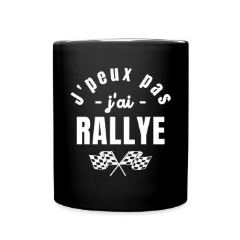 rallye, rallye sport, course de voitures - Mug uni - noir - Devant