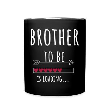 Brother to be big brother announcement gift - Full Colour Mug - black - Front