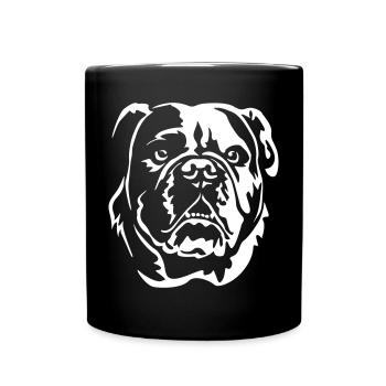 Continental Bulldog Head "Black Edition" - Full Colour Mug - black - Front