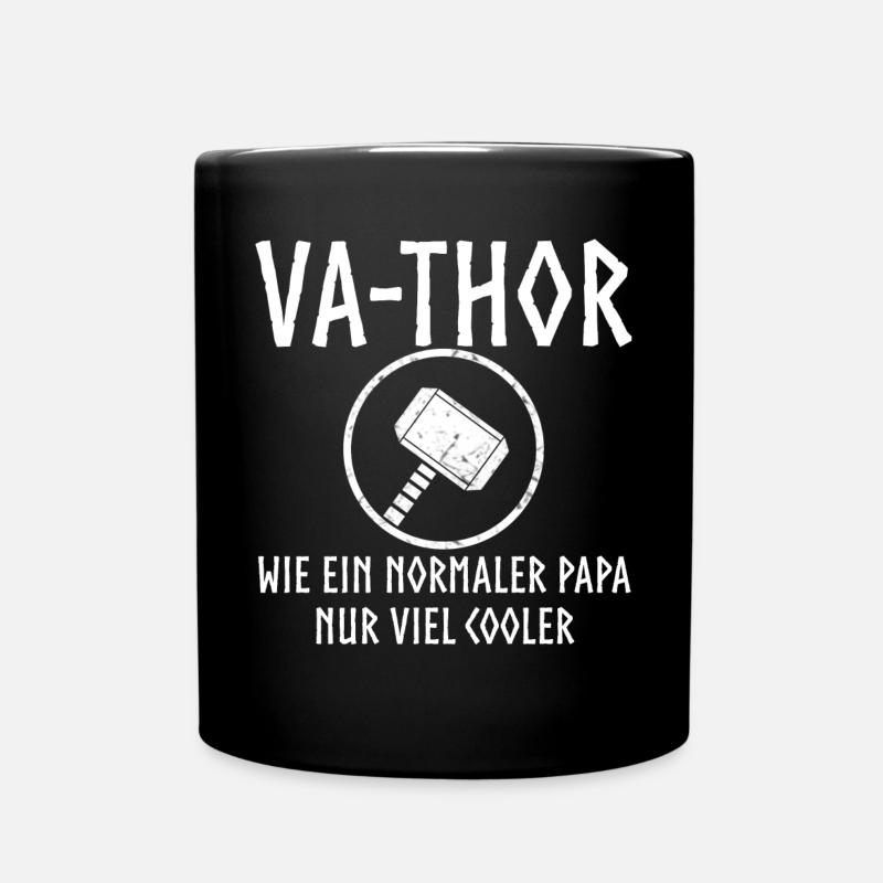 Va thor vater Papa vatertag Thor - Tasse einfarbig - Schwarz