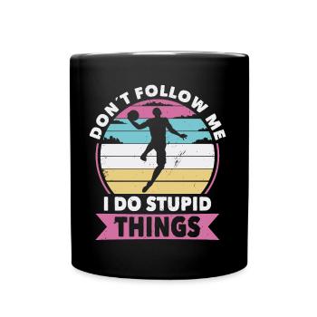 Don t follow me basketball - Tasse einfarbig - Schwarz - Vorne